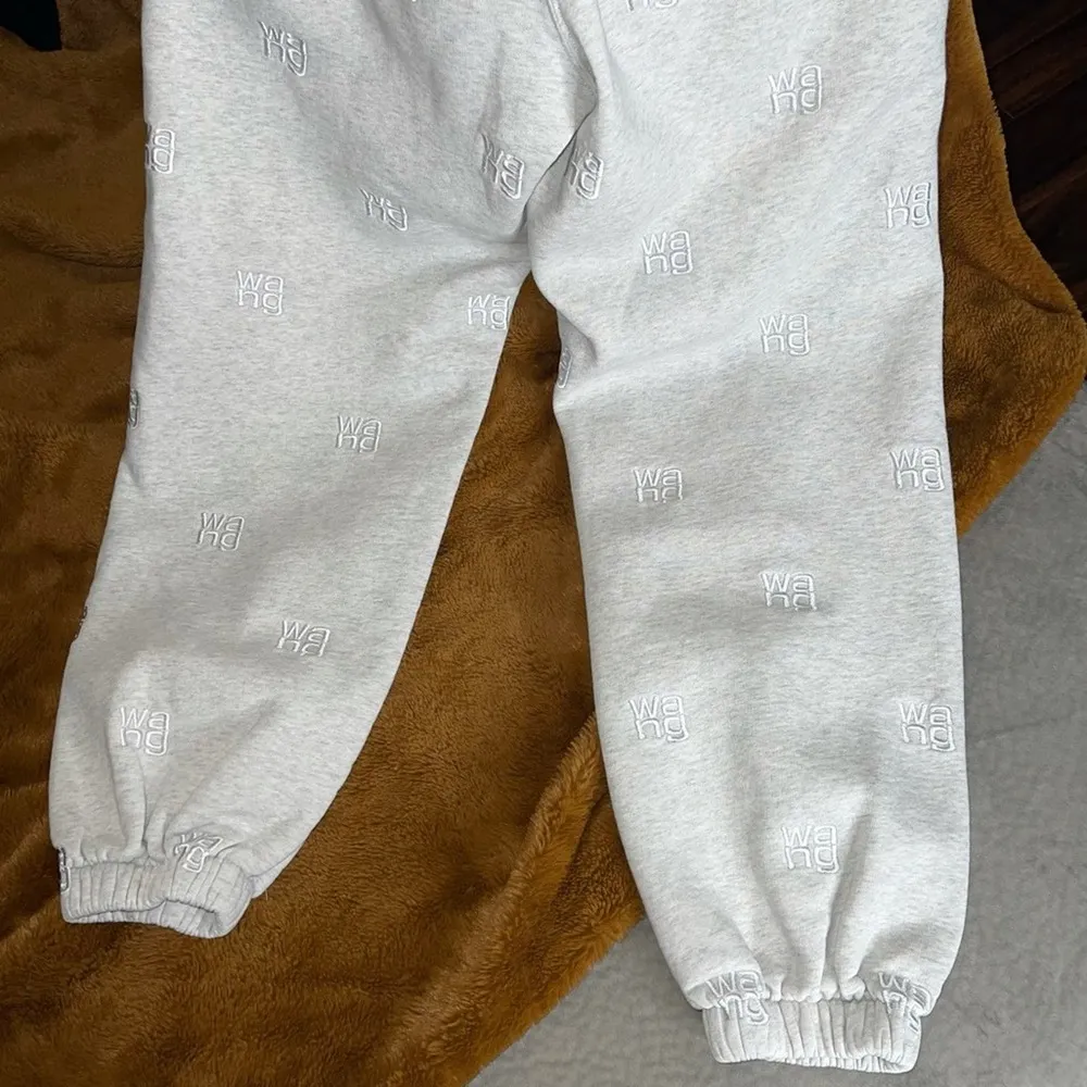Alexander Wang Logo Embroidered Jogger Sweatpants in Gray - Image 13