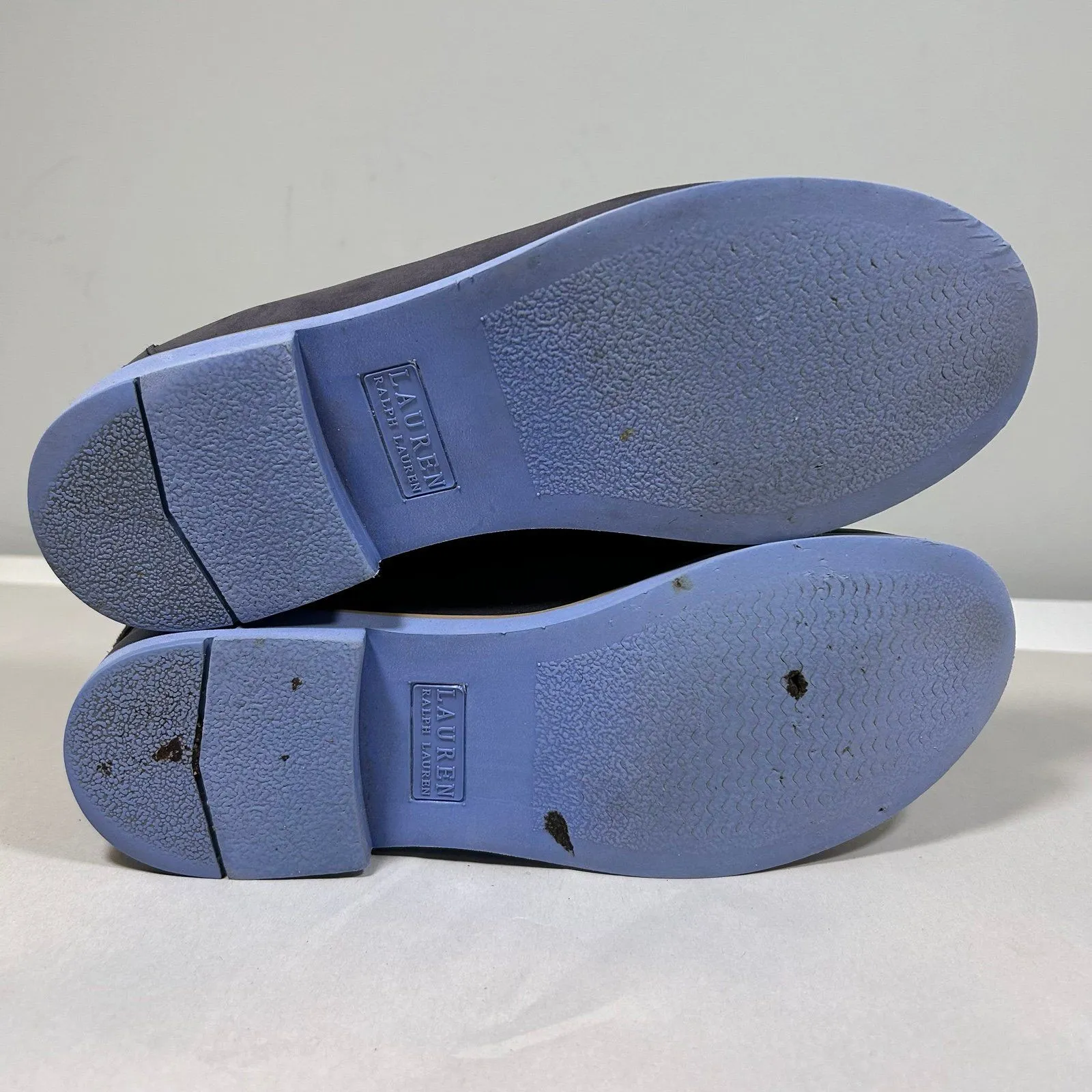 Lauren Ralph‎ Lauren Suede Slip on Loafers Womens 7 Blue - Image 8