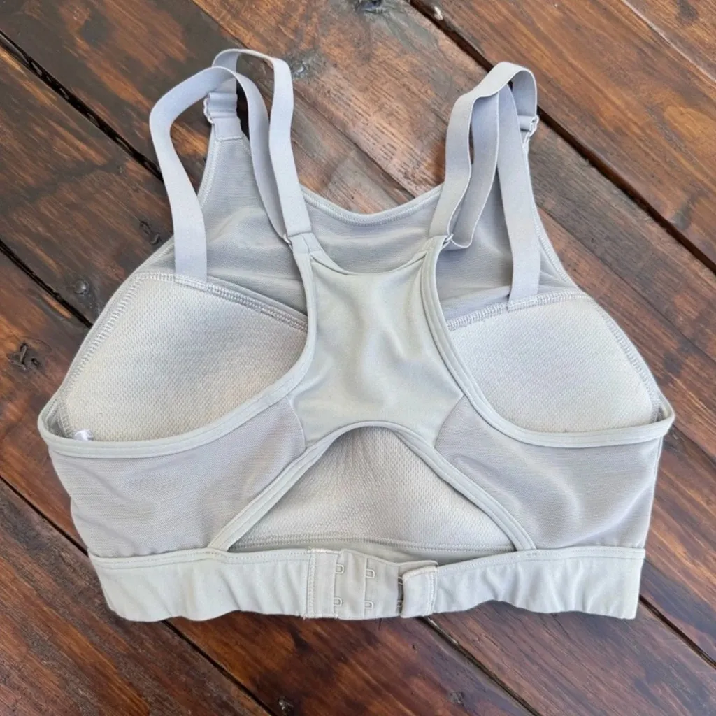 Gymshark Mesh Neckline High Impact Sports Bra Womens Estimated XS–S Grey - Image 2