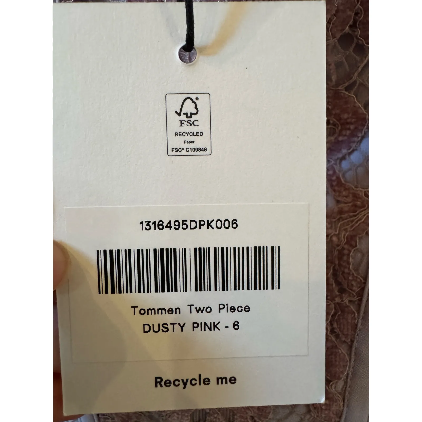 Reformation Tommen Two Piece size 6 
DUSTY PINK new with tags $428.00 retail - Image 3