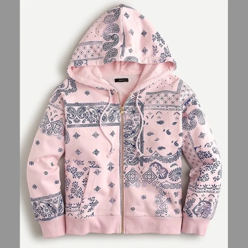 J. Crew Paisley Zip up hoodie - Image 2