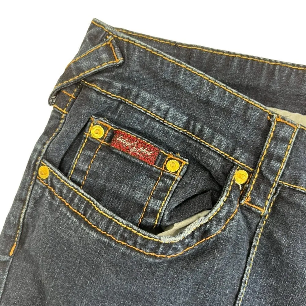 Y2K Baby Phat High Rise Cropped Flare Jeans 24 - Image 7