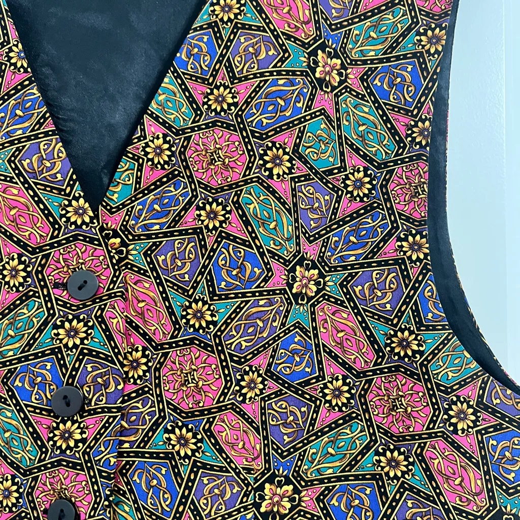 Talbots Vintage silk vest by  90’s  size 14 - Image 4