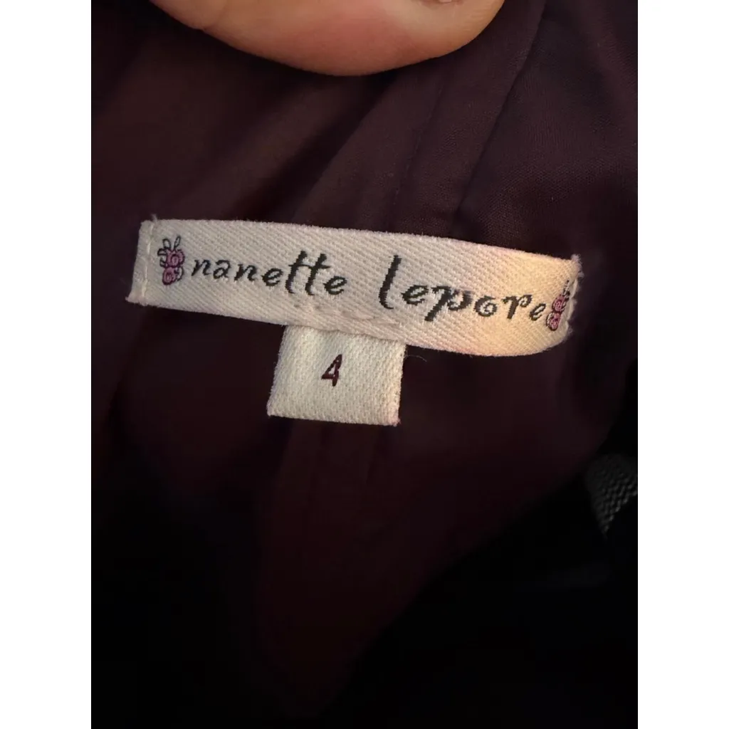 Nanette Lepore Fairy Boho Silk Strapless Floral Maxi Dress Lace Hem Corset Sz 4 - Image 3