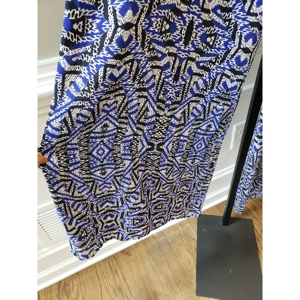 ASTR  Women's Blue White Abstract Print Pants Size Large Lined Polyester - Image 3