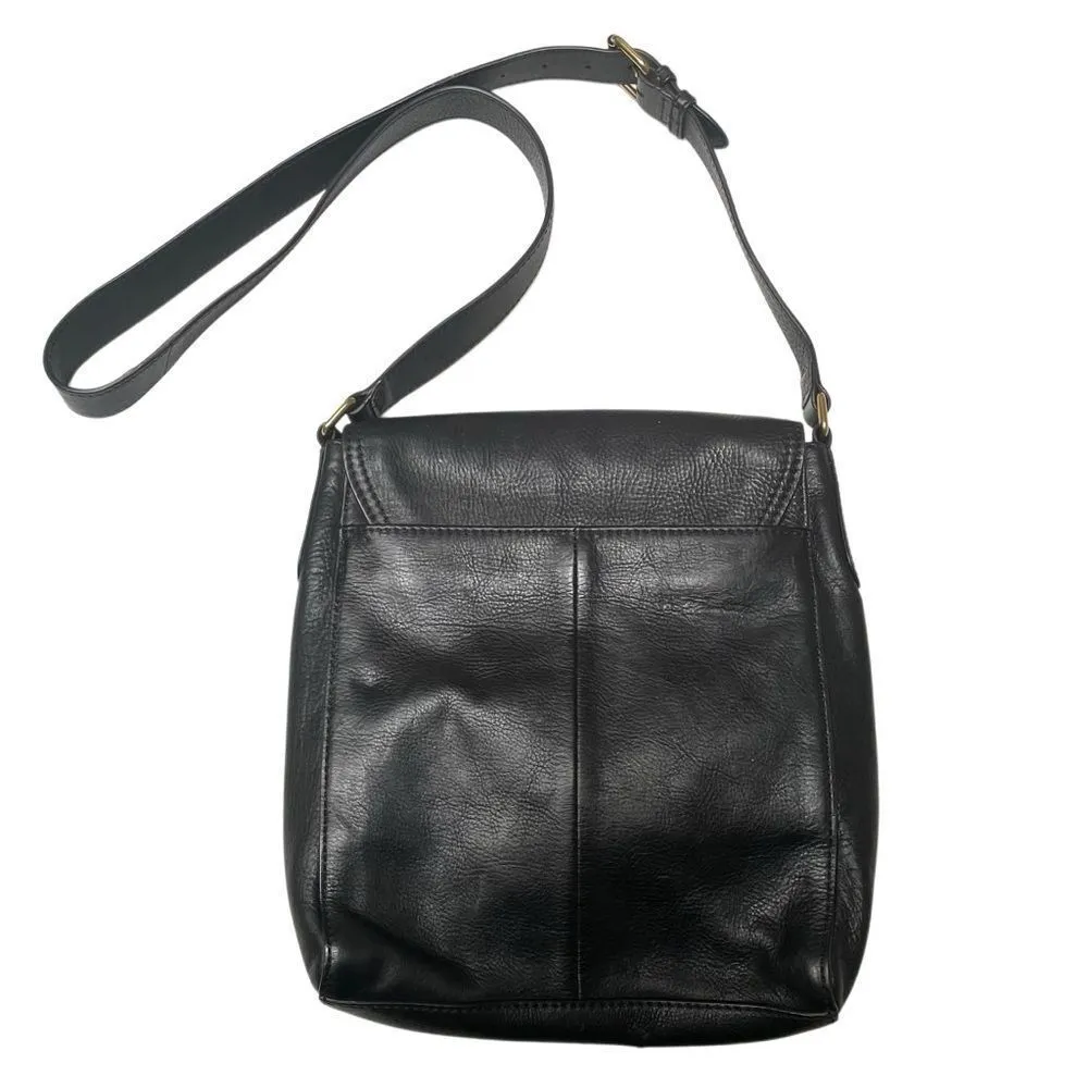 Frye Leather Crossbody Bag Claude Messenger Pebbled Black - Image 5