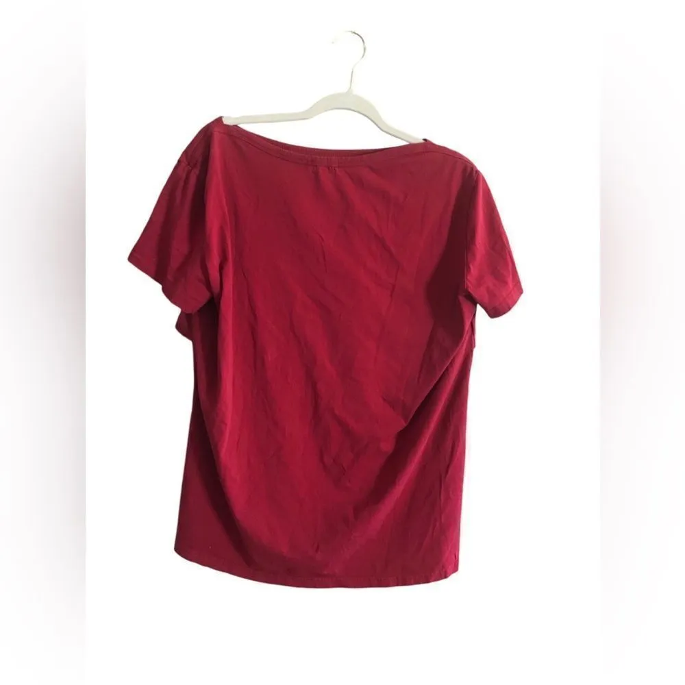 Small Show XXL Scoop Neck Nursing Maternity Top Red Size undefined - Image 3