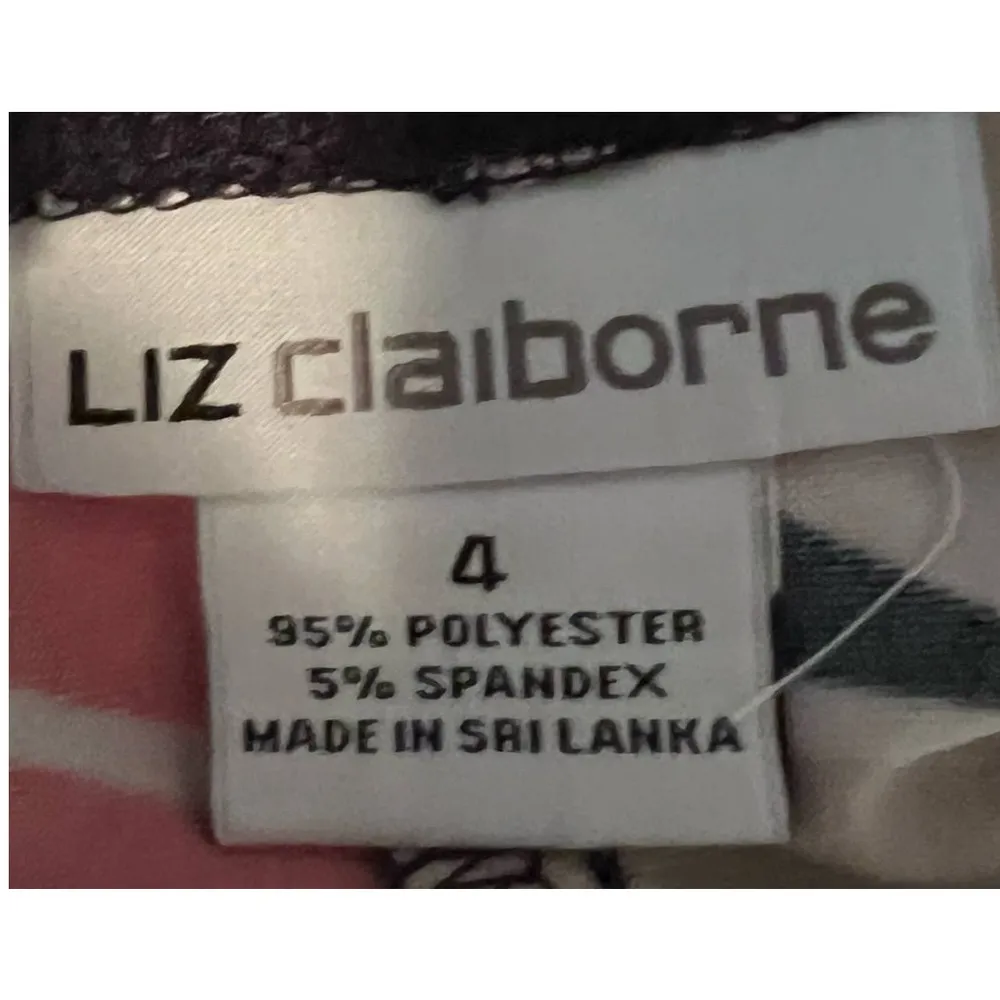 Liz Claiborne‎ Women's Short Sleeve Pullover Multicolor Dress Size 4 36" Long x - Image 3