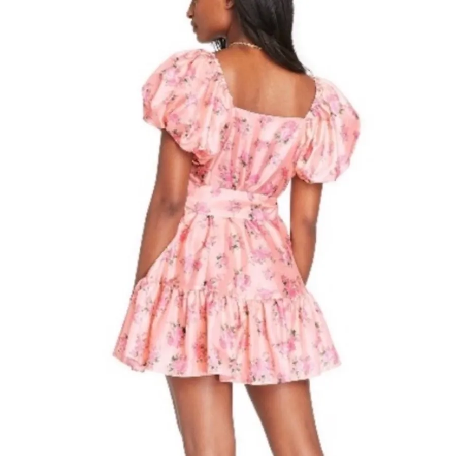 Loveshackfancy x Target Cecile Puff Sleeve Pink Floral Ruffle Mini Dress size 16 - Image 8