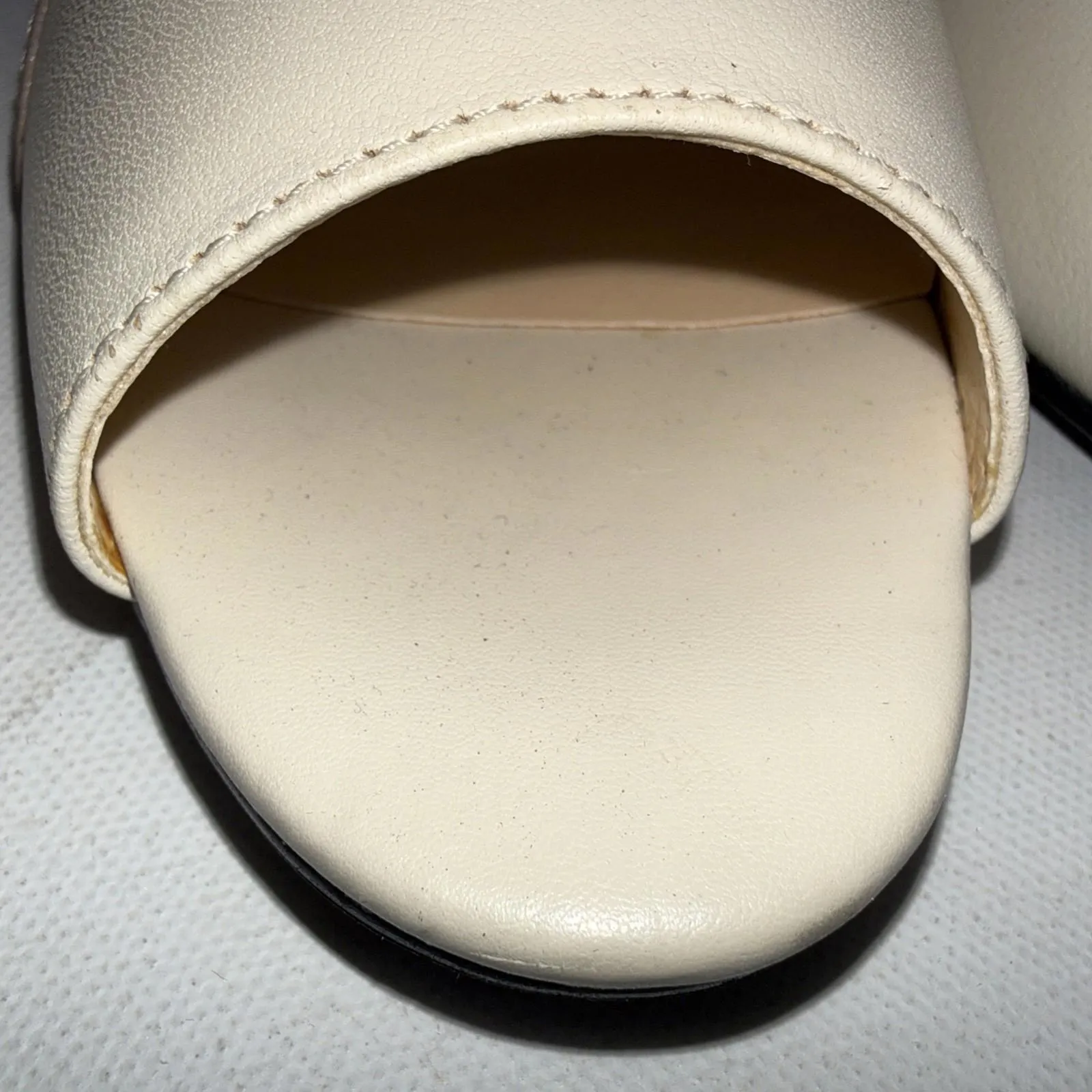 Beacon Fashion & Fit Old Money Classy Leather Peep Toe Pumps Heels Shoes 7SS Size 7 - Image 14