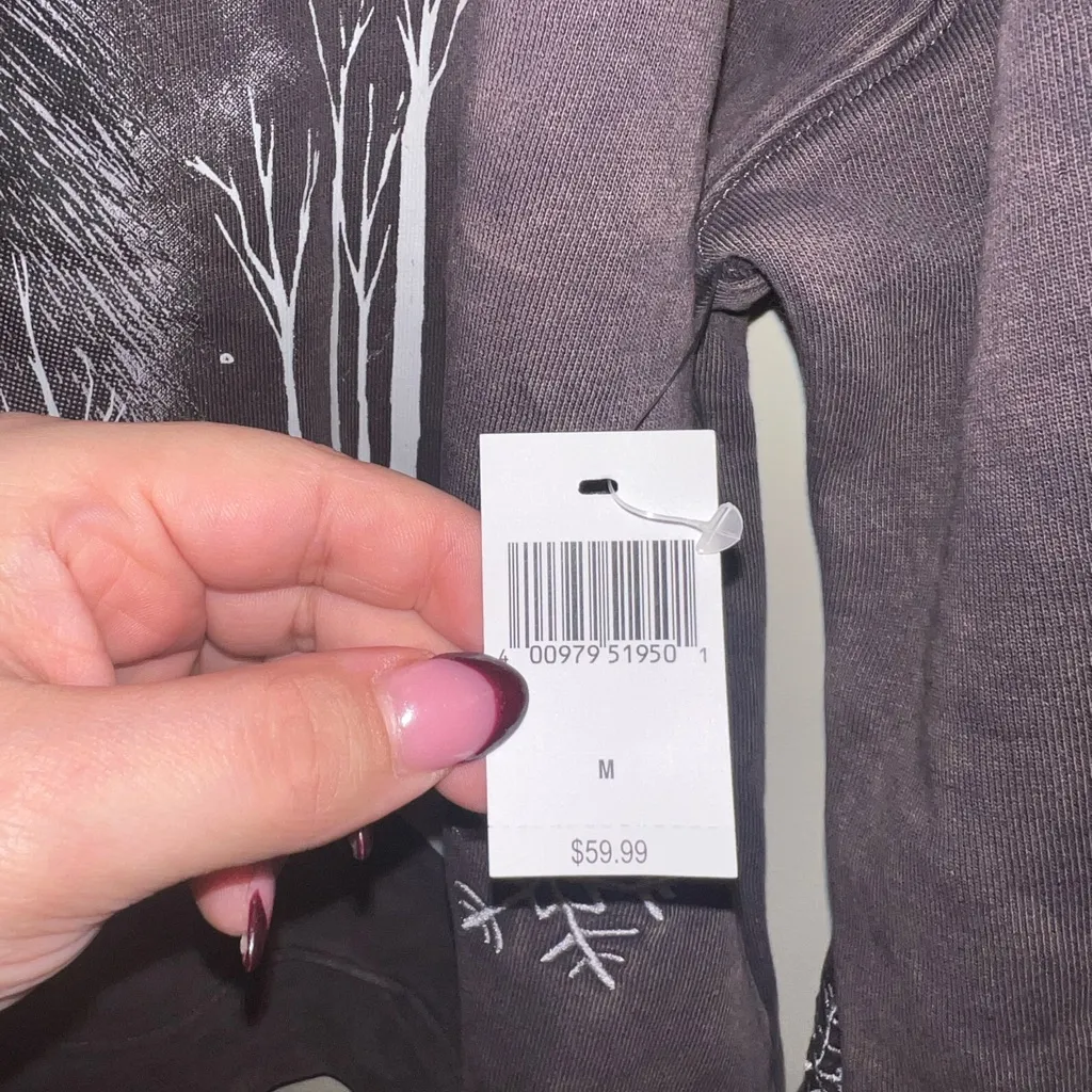 Disney Parks Nightmare Before Christmas Oversized Sweatshirt Medium NWT - Image 6