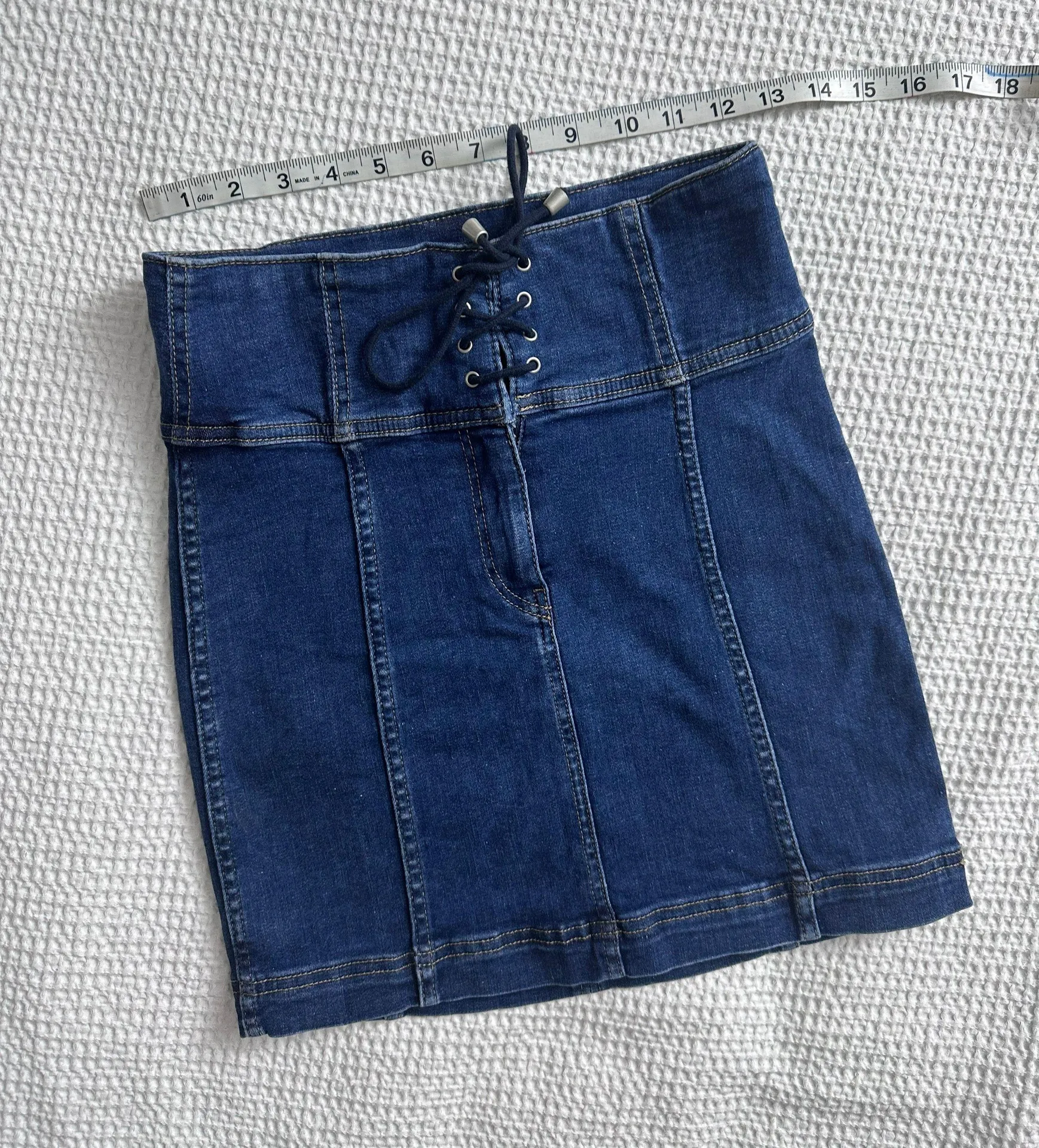 Femme Corset Denim Jean Skirt - Image 2