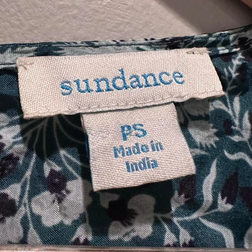 Sundance Green Black Floral‎ Lightweight Flowy Dress Sz Small Petite - Image 3