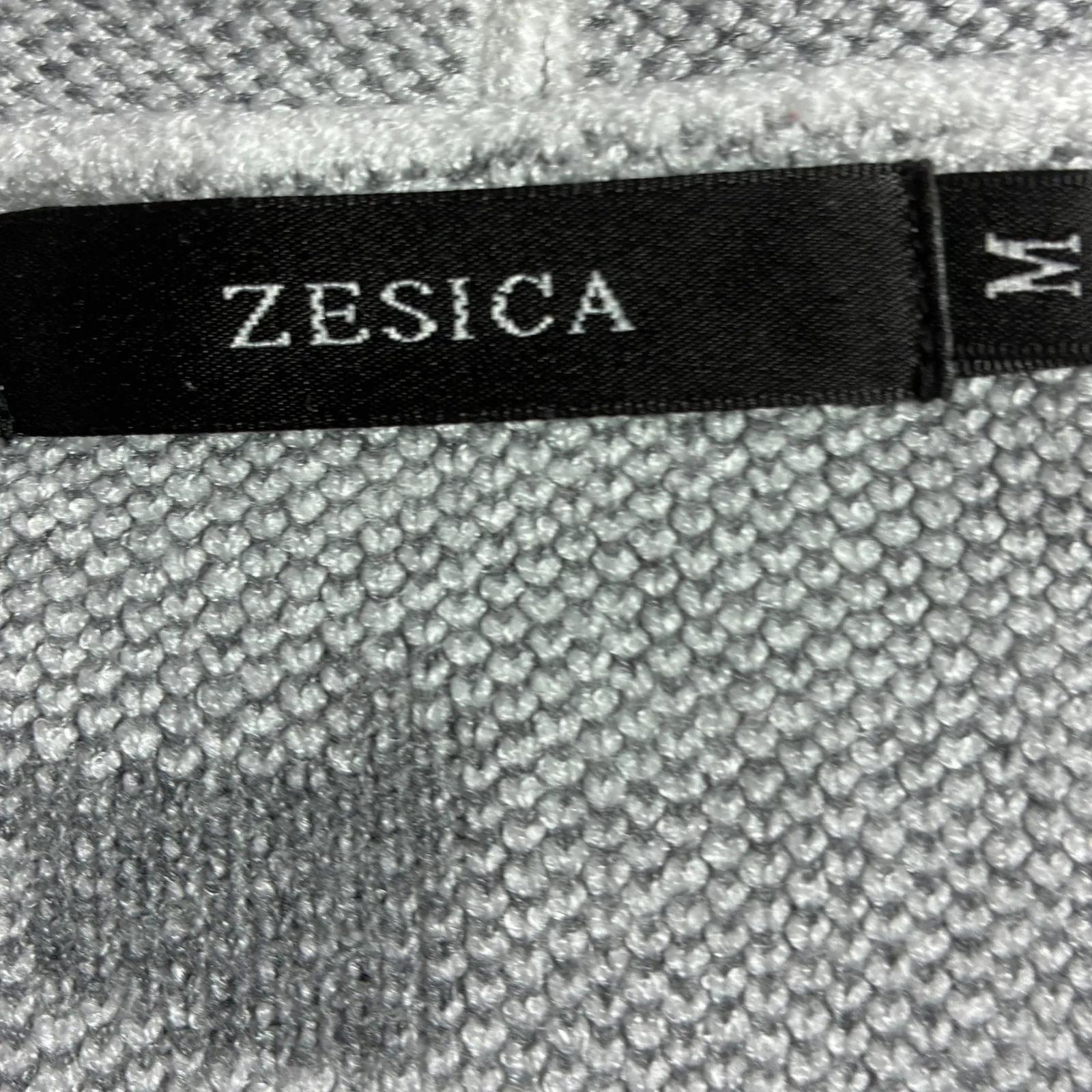 Zesica Womens Leopard Print Cardigan Sweater Open Front Pockets Medium White - Image 5