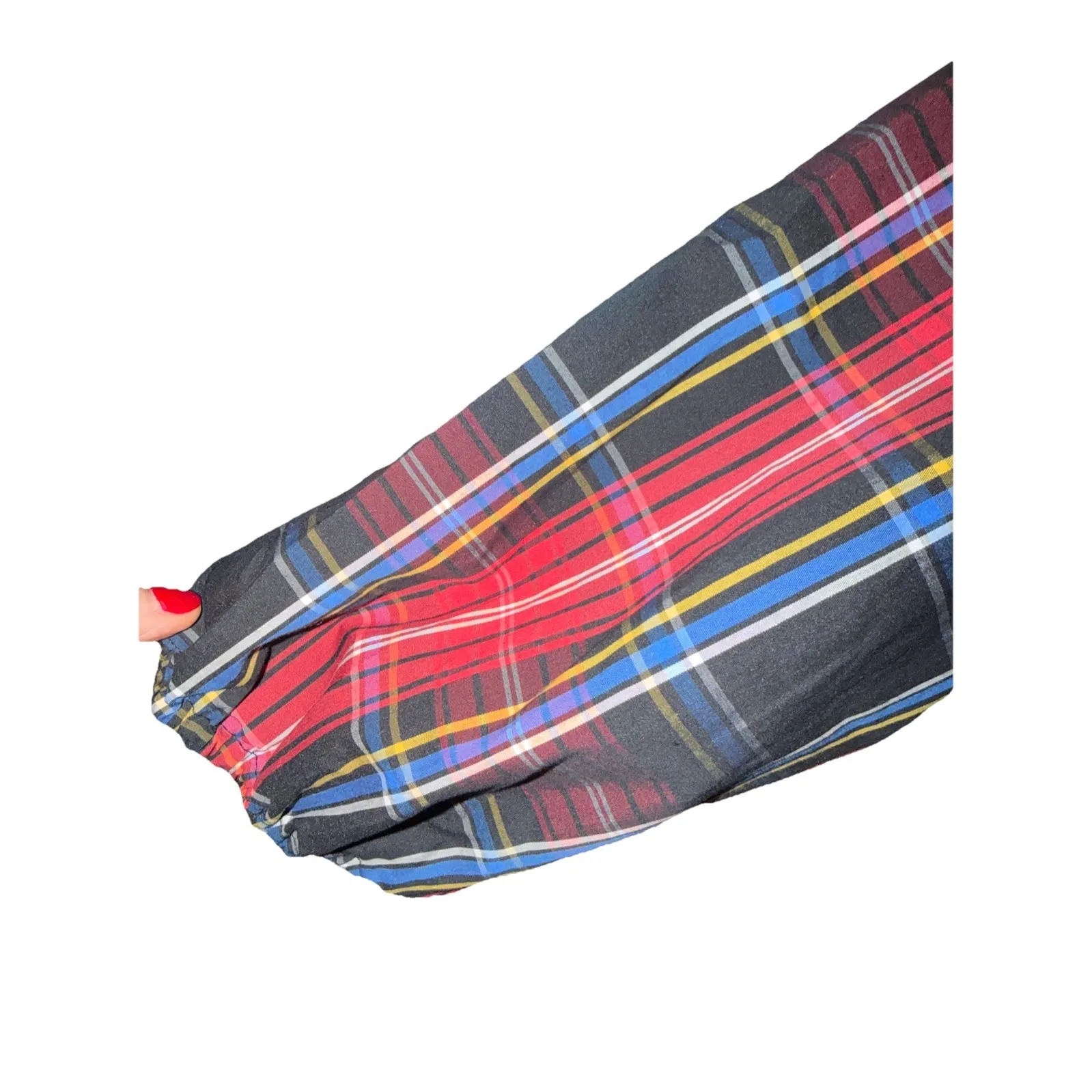 Draper James RSVP Tiered Red And Black Christmas Dress With Bow - Image 5