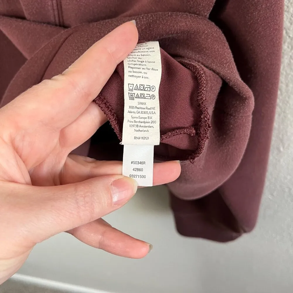 Spanx  AirEssentials Half-Zip Pullover Sweatshirt Chocolate Brown Size 2X - Image 10