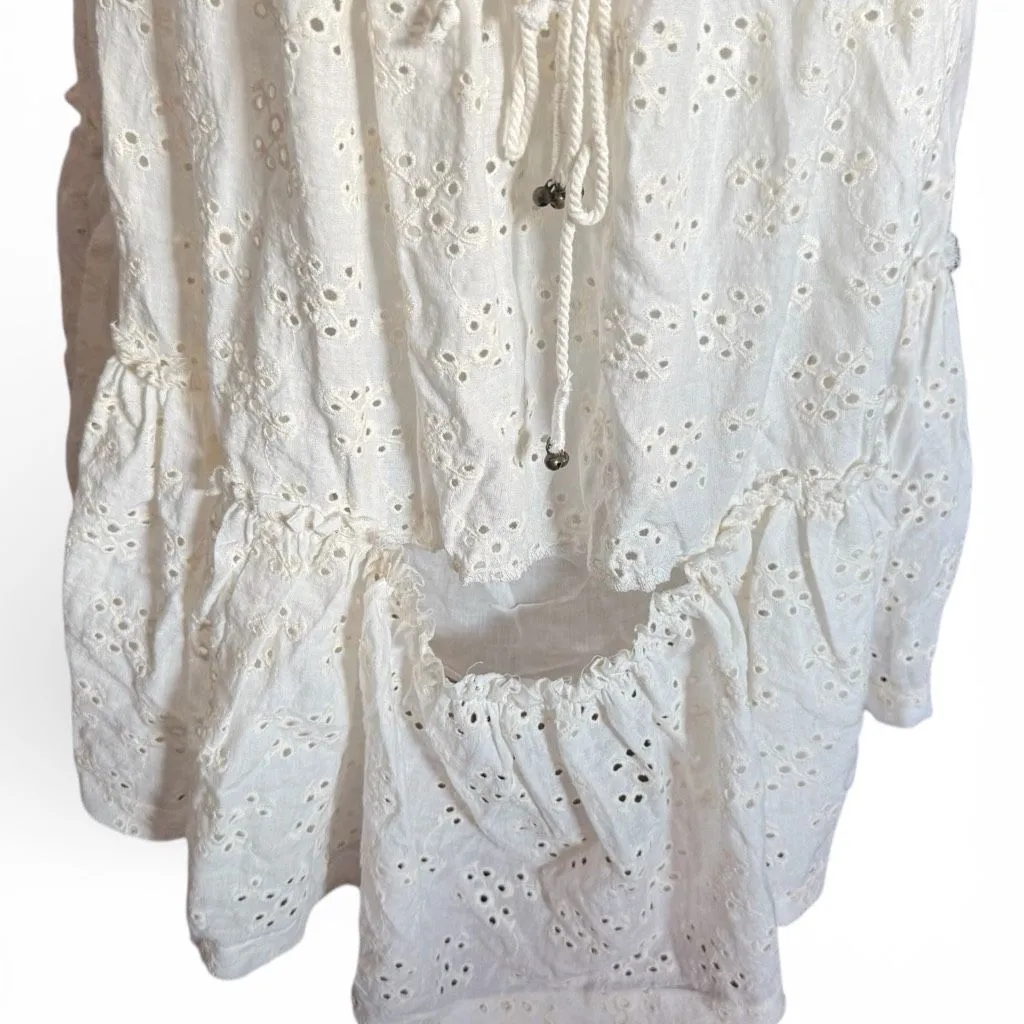 NWT Womens Olivaceous White Eyelet Style Spring Halter Dress - Sz M - Image 4