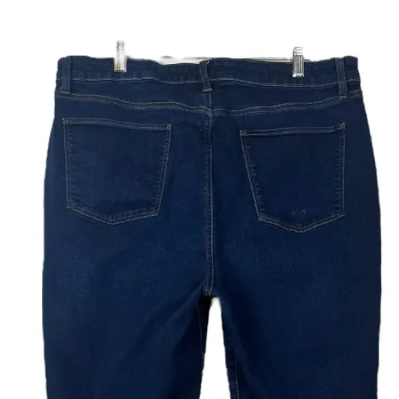 Talbots Slim Ankle Jean Curvy Dark Indigo Wash Mid Rise Women’s Plus Size 16 - Image 4