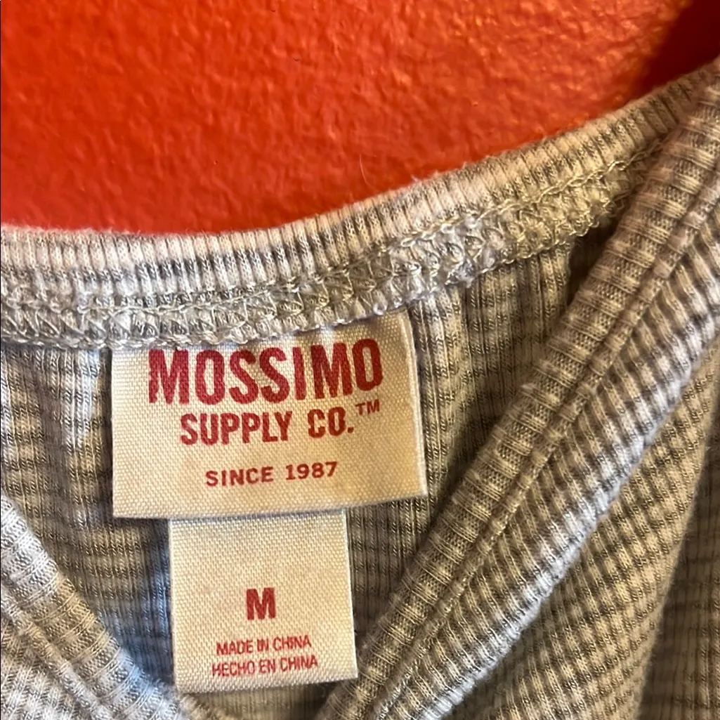 Mossimo Supply Co. Gray Ribbed Top - Image 2
