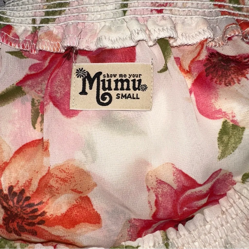 Show Me Your MuMu • Hacienda Maxi Dress Floral Pink Coral Tropical Size Small - Image 10