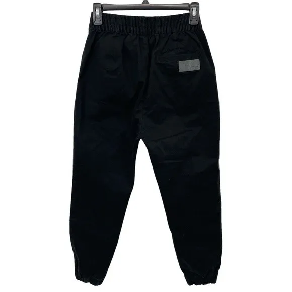 Carmar Black Jogger Cotton Pants SIZE 8 Elastic Waist with‎ Zip and Snap Fly - Image 2