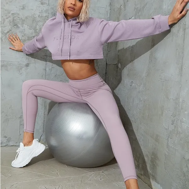 PRETTYLITTLETHING Mauve Dropped Hem Cropped Hoodie - Image 3