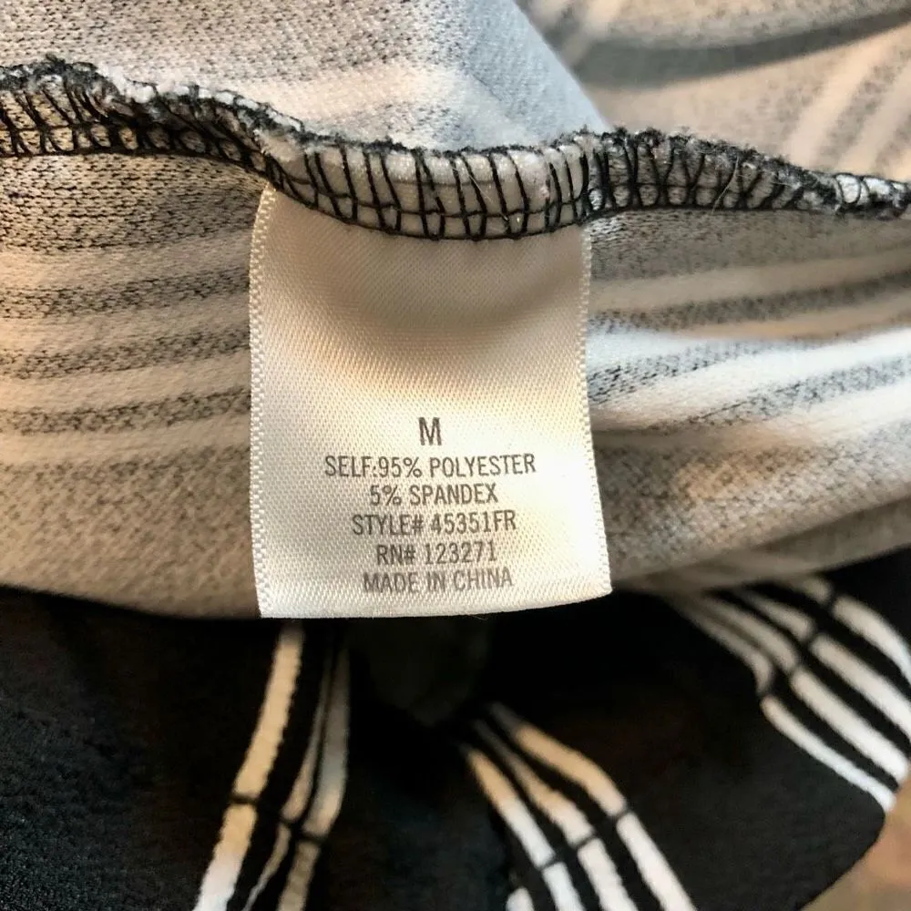 Harper Heritage Paper Bag Black and White Stripped Pants with Pockets and Belt S - Image 11