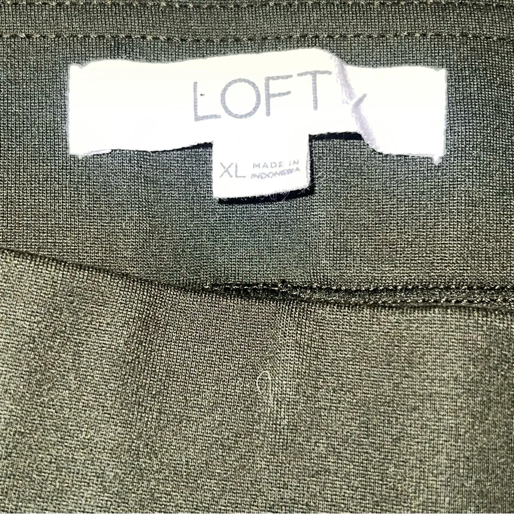 LOFT Forest Green Chinos - Image 4