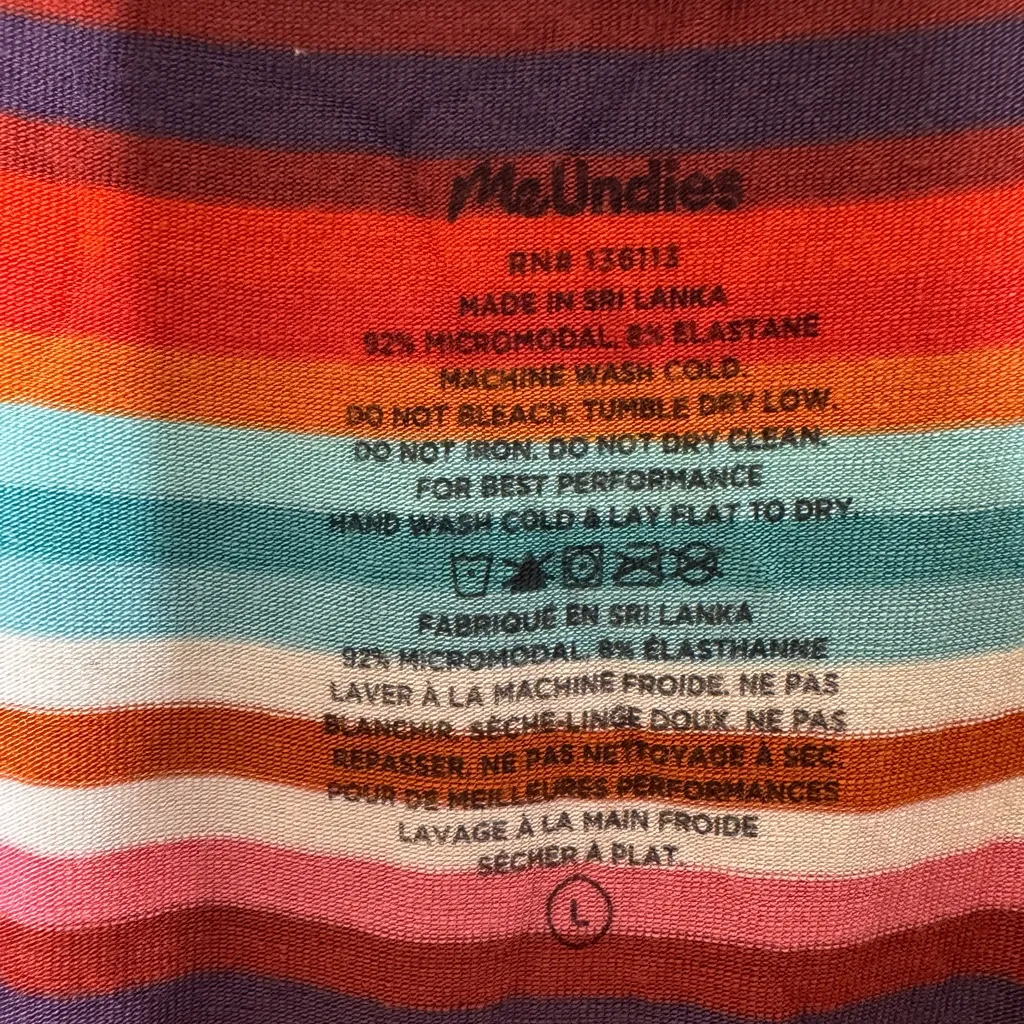 Me Undies Large Rainbow‎ Stripe Romper - Image 4