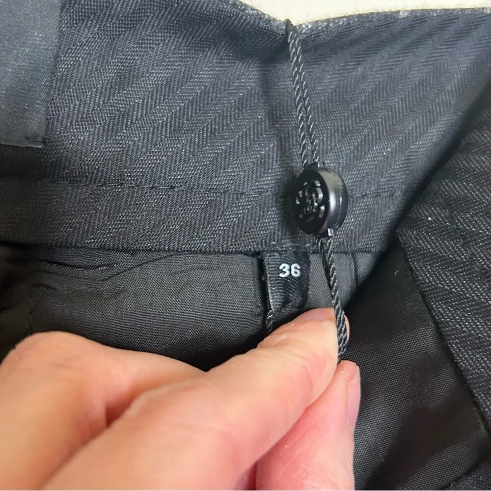 The Kooples Confort Pins Stripes Pants Slacks Career Wear Grey Gray Women 36 NWT - Image 7