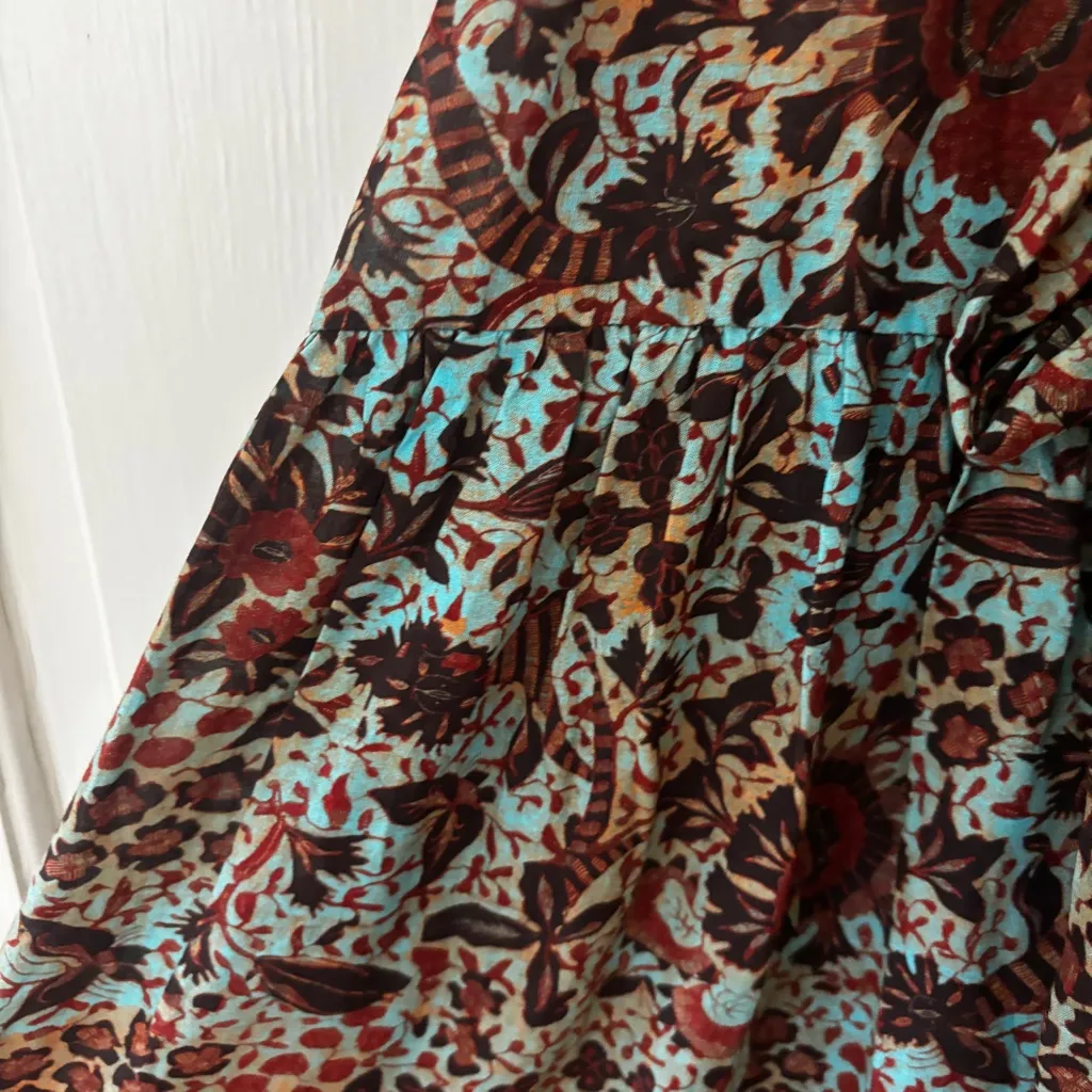 2023 Summer Ulla Johnson Selena Coverup Midi Dress Lapis Size P XS Boho Wedding - Image 8