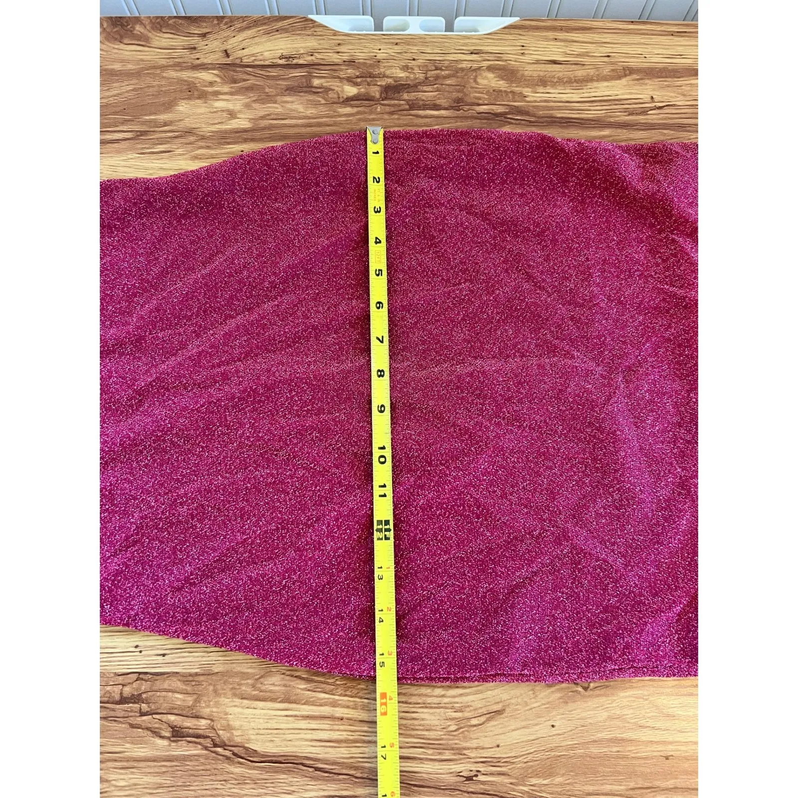 MESHki Thin Strap Shimmer Mini Dress Pink Bodycon Party Clubwear Size M Sparkly - Image 10