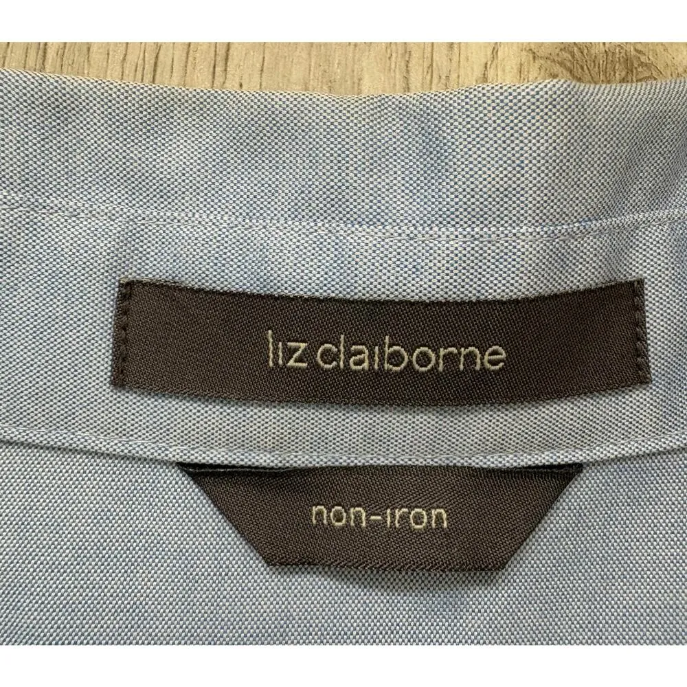 Liz Claiborne  | Women's Non-Iron Cotton Button Down Long Sleeve Shirt | 14 - Image 2