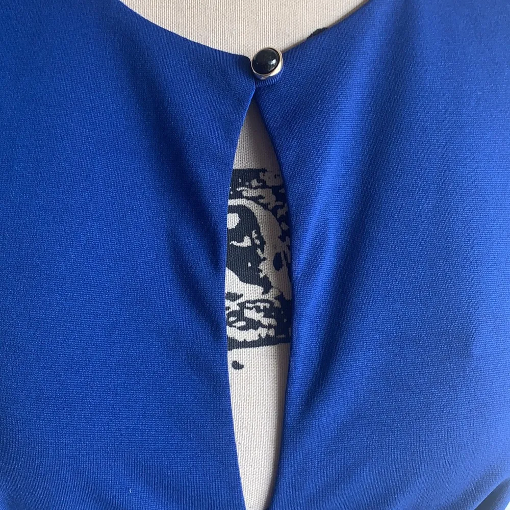 Gracia Royal Blue Shift Dress Size Medium NWT - Image 6