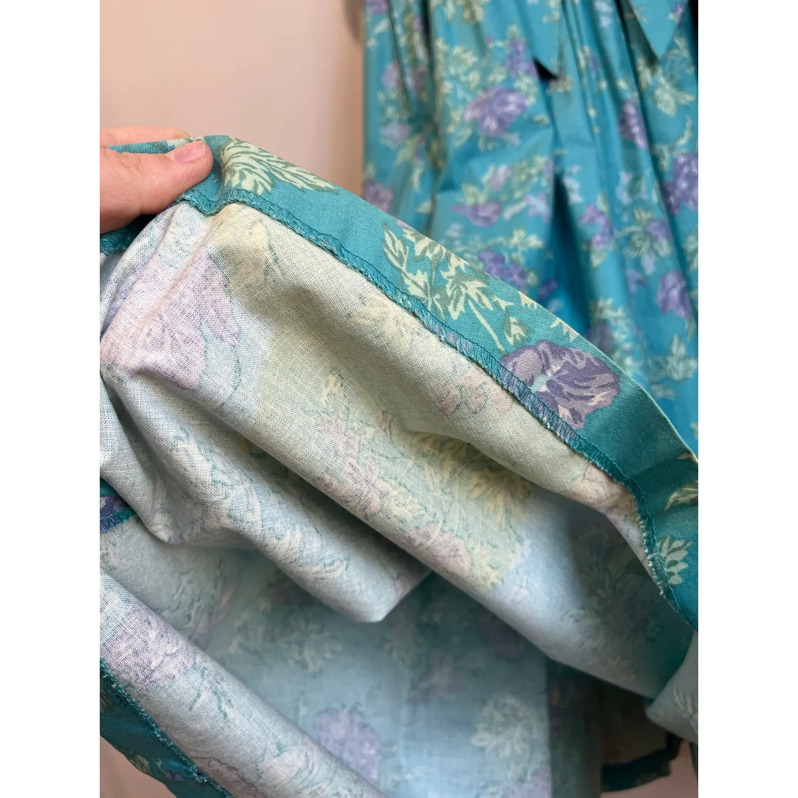 Laura Ashley Vintage 80s Cottagecore Puff Sleeve Prairie Midi Dress Size 10 - Image 13