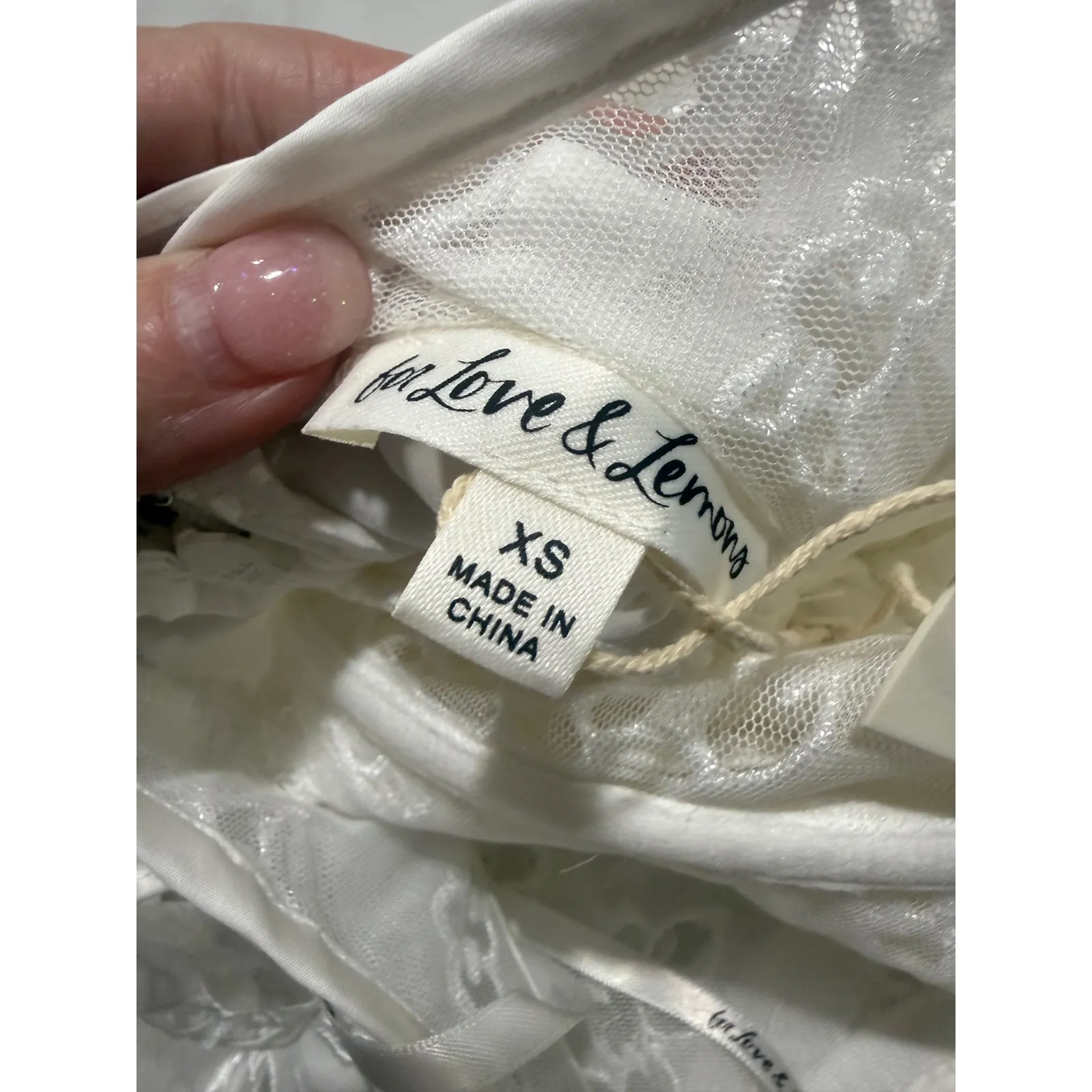 For Love & Lemons Romi White Floral Eyelet Midi Dress XS - Image 6