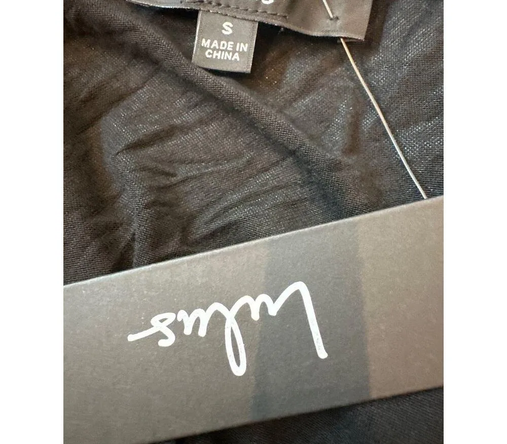 Lulu's Black One Shoulder Knotted Slit Front Body Suit womens Small S NWT - Image 3