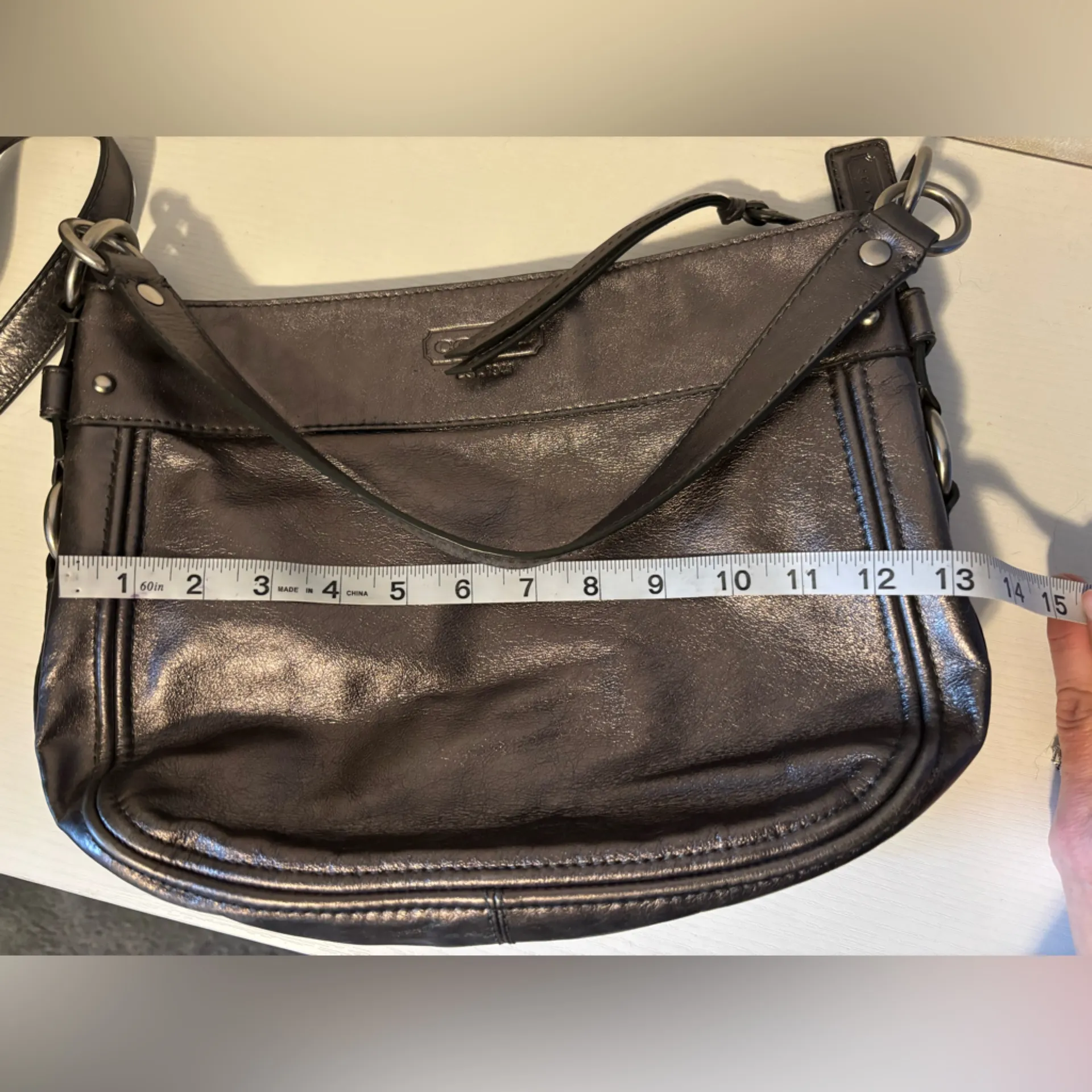 Coach Legacy West Zoe Hobo Bag EUC Bronze - Image 8