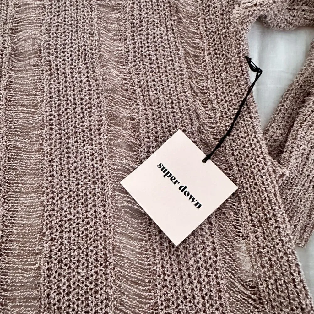 Revolve Superdown Women’s Small Nancy Open Rib Knit Sweater NWT New - Image 2