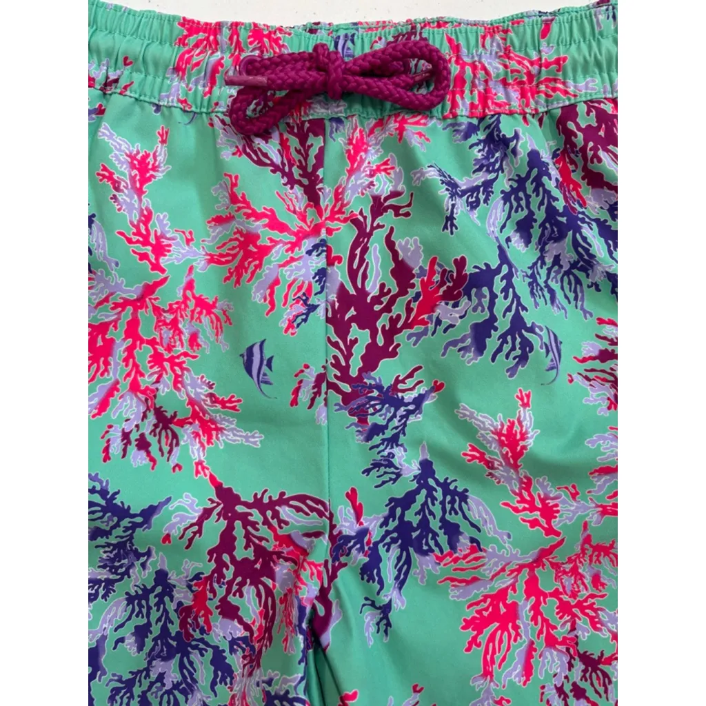 Women's Guy Harvey L Coral Print Swim Trunks Pockets Adjustable
Waist - Image 3