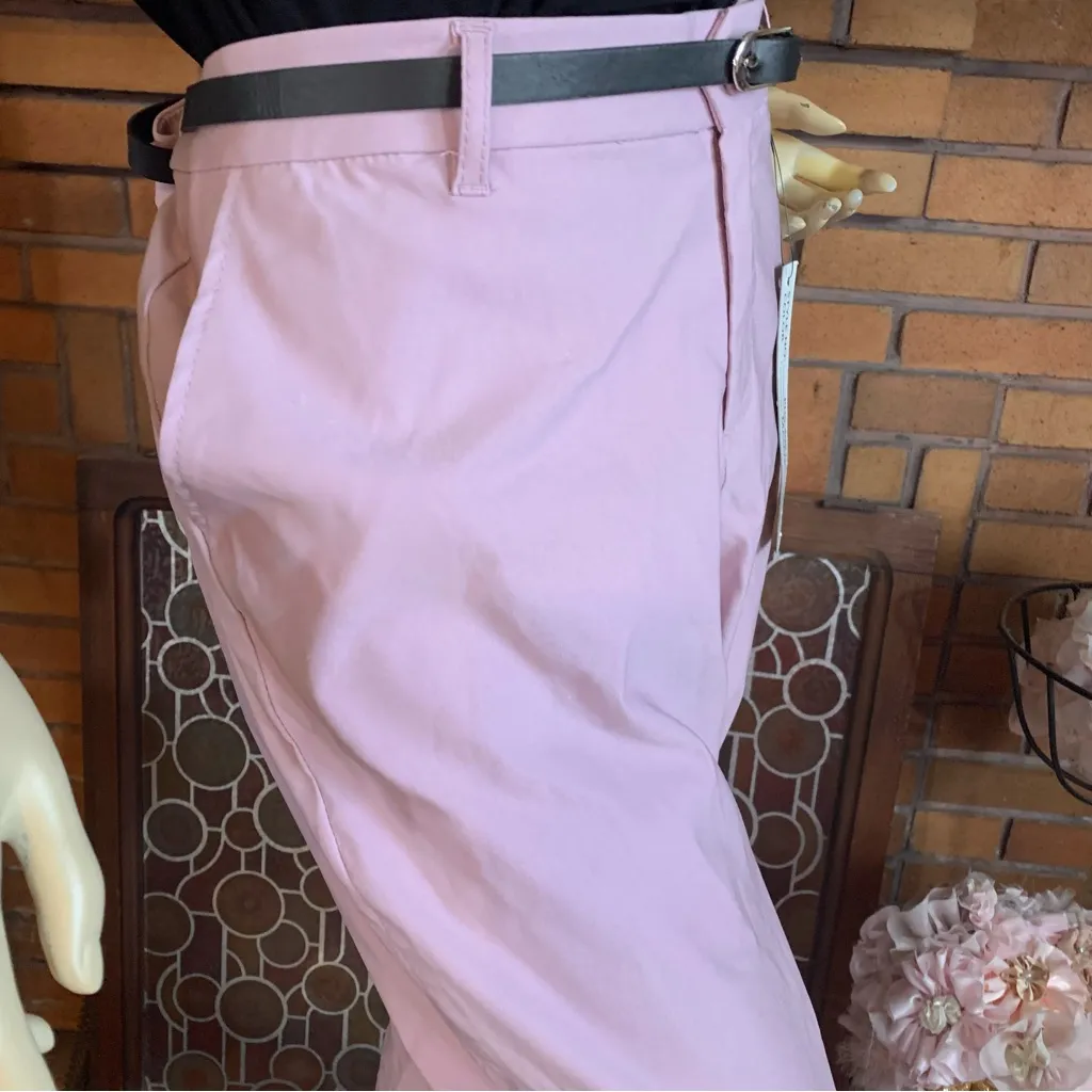 LIKE AN ANGEL LILAC PURPLE SKINNY LEG STRETCH PANTS W/BLACK BELT NWT (2X) - Image 9