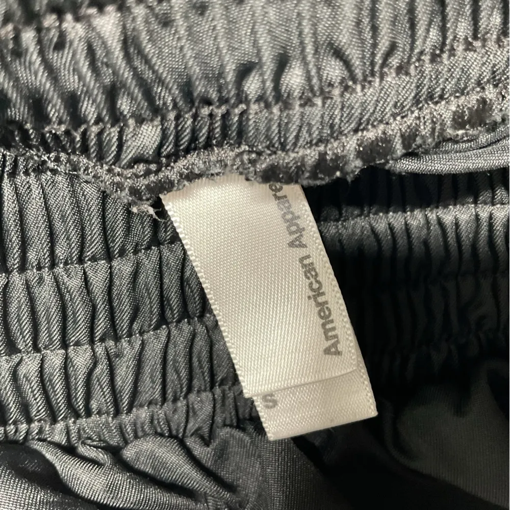 American Apparel High Waisted Black Mini Nylon Skirt in Size Small - Image 3