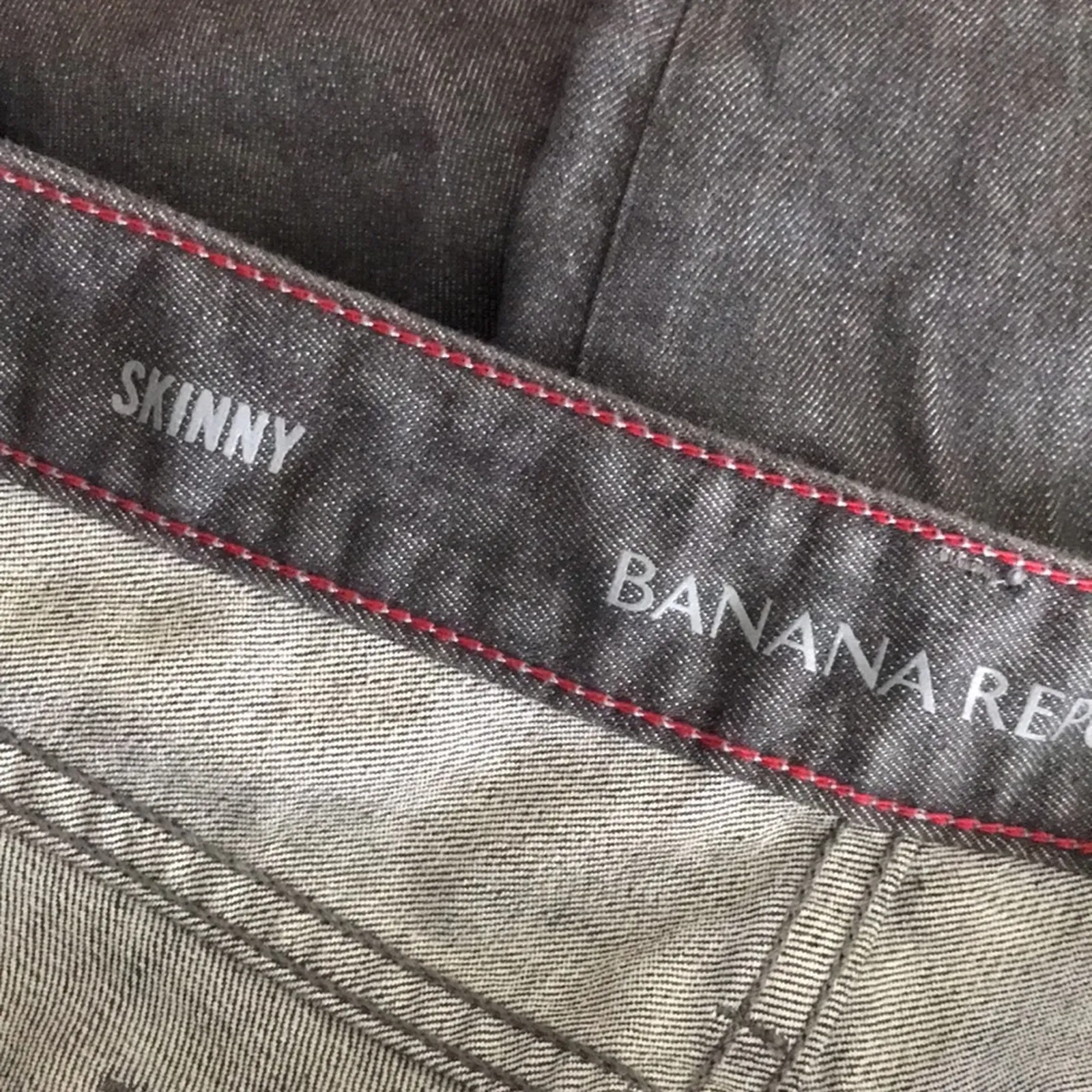 Banana Republic Gray Mid Rise Skinny Slim Jeans Denim Classic womens 31 new - Image 10