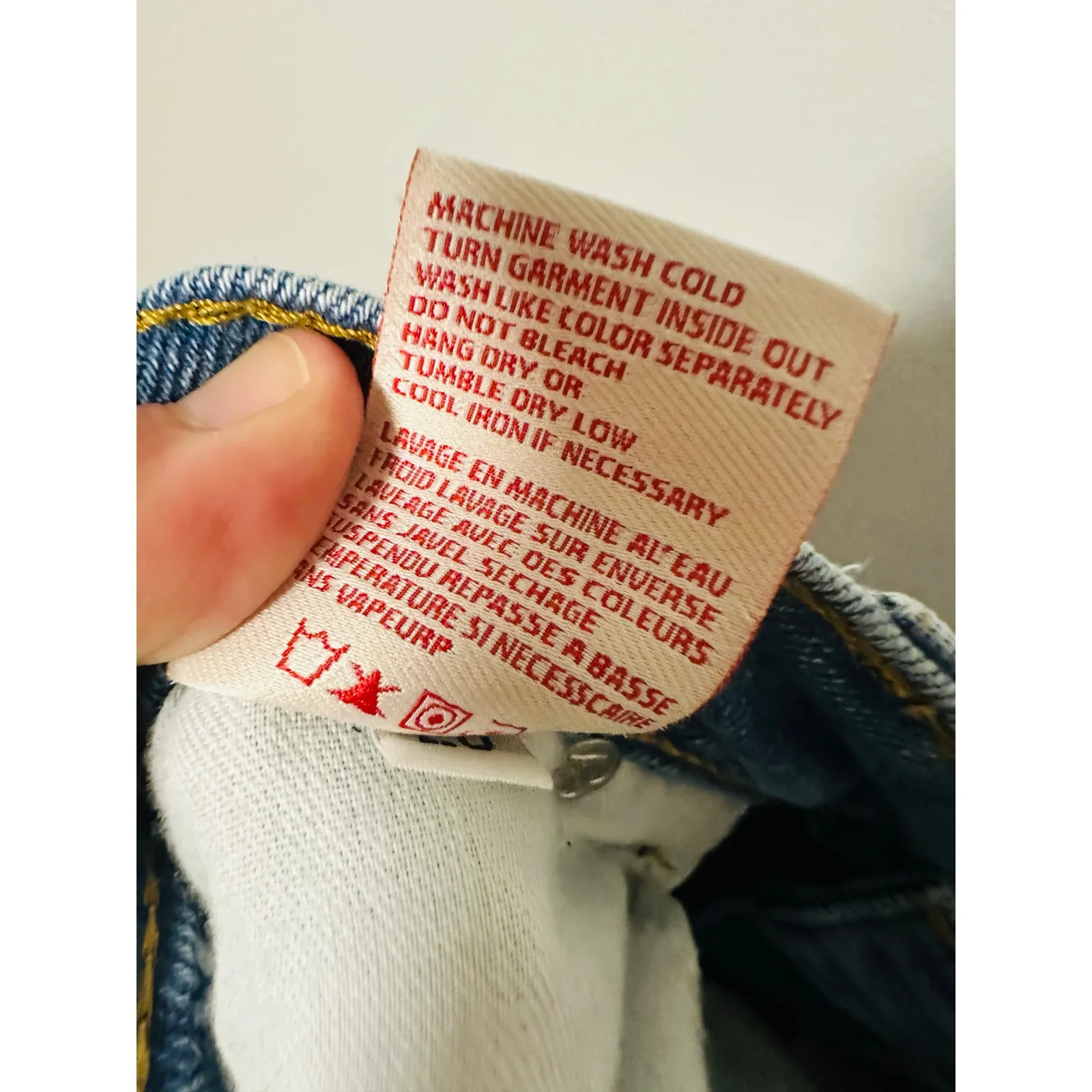 REVICE Women’s Uptown Medium Wash Denim High Waisted Star Patch Jeans size 28 - Image 10