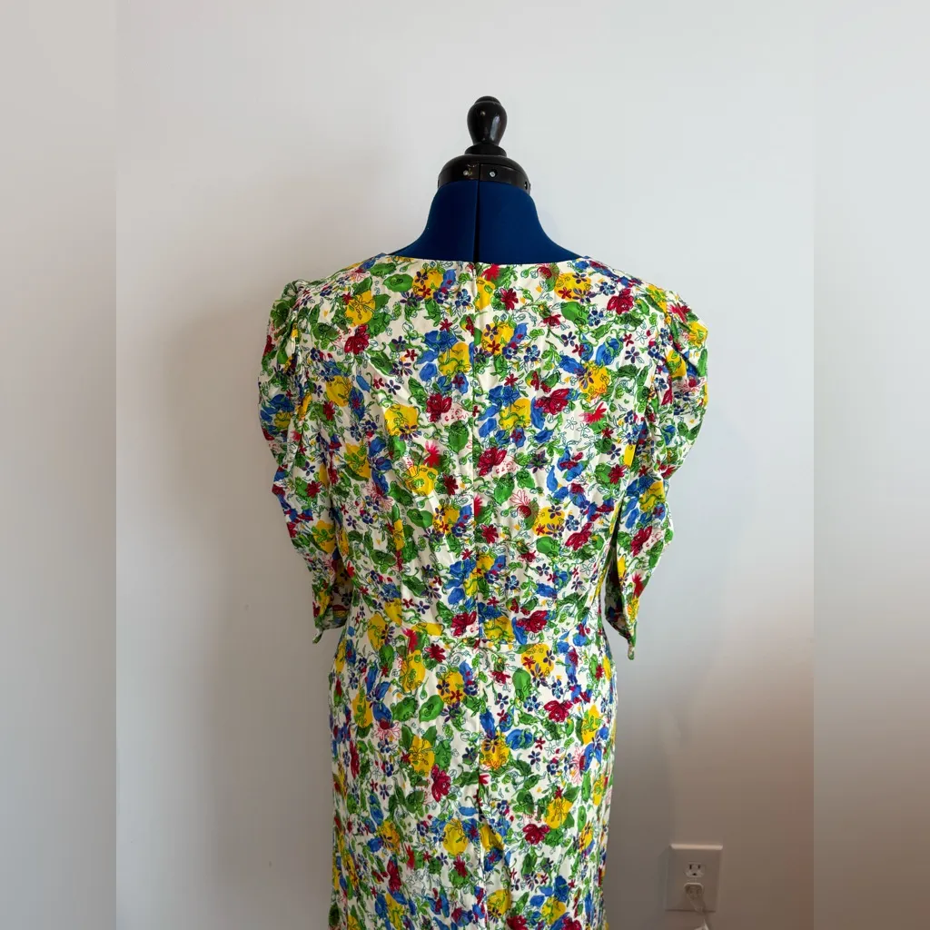 SALONI Multicolor Floral Mini Dress Red Size 8 - Image 5