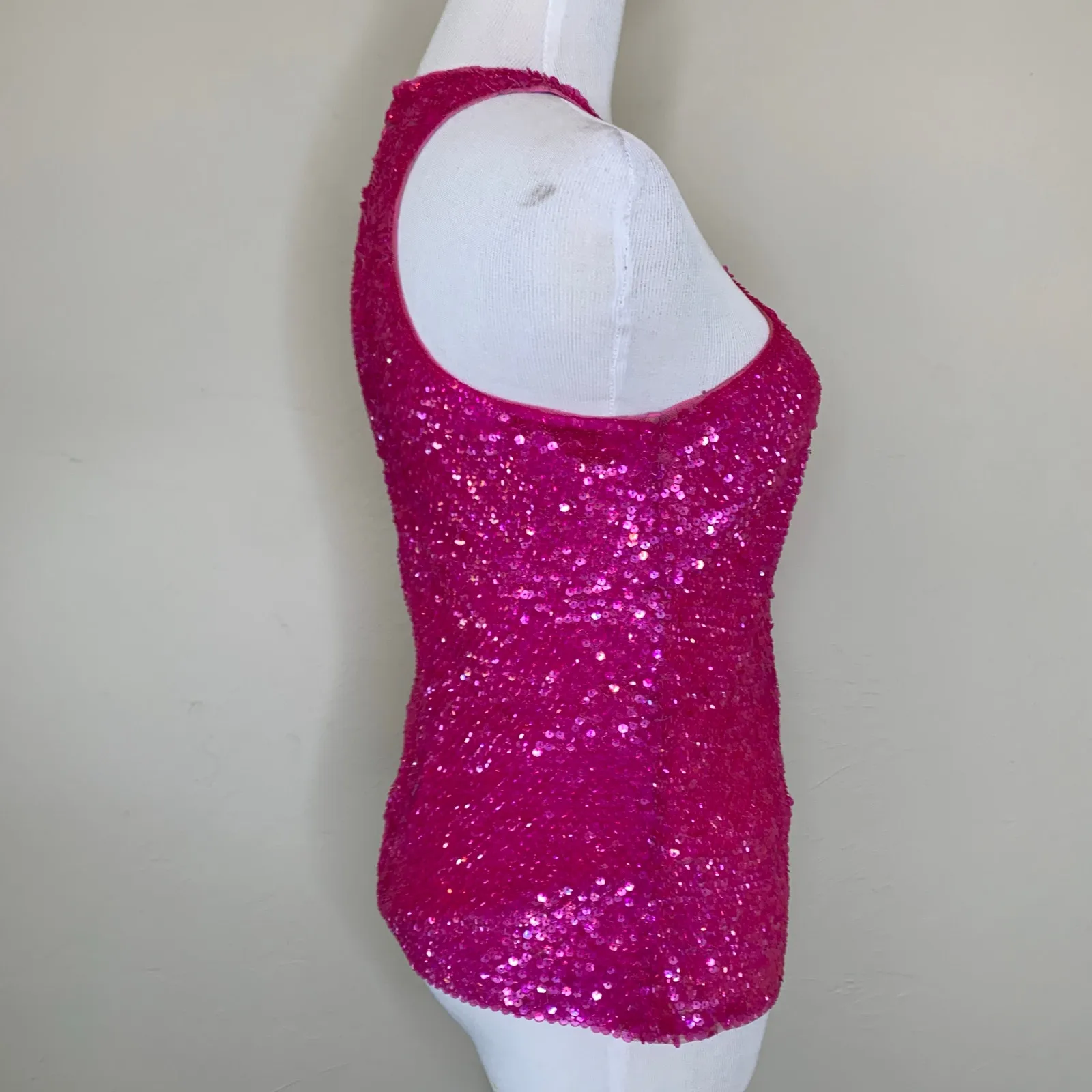 French Connection Sparkle Sequin Tank Sz 2 NYE New Years - Image 4