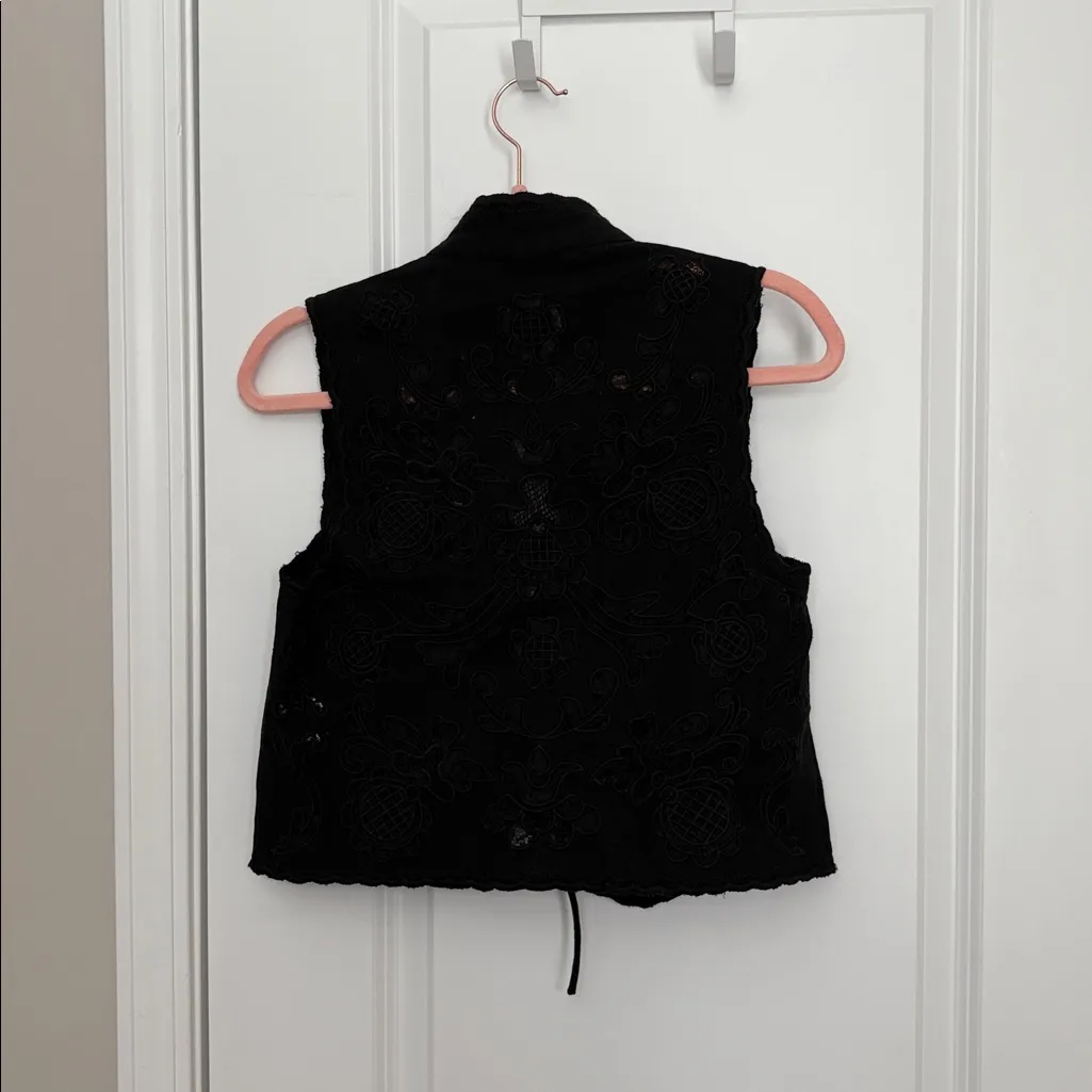 Sea New York Baylin lace FULL MATCHING SET Vest and Skirt Black Size XS - Image 9