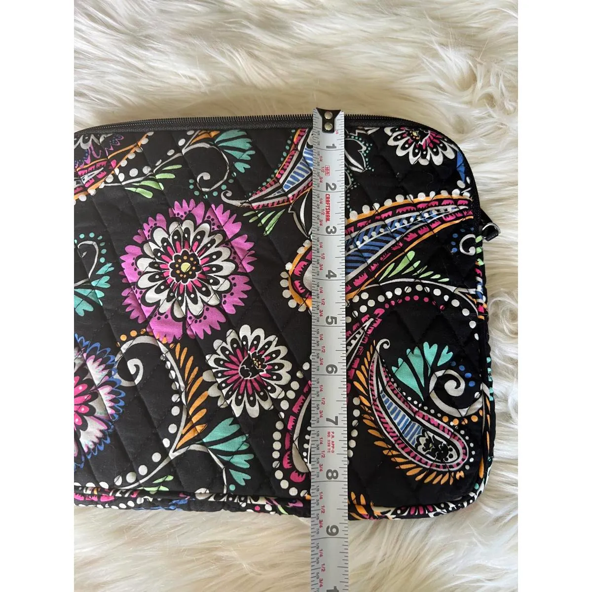 Vera Bradley Quilted Floral Paisley Pattern Zippered Case - Image 4