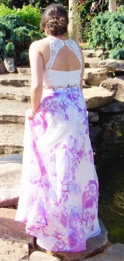 David’s Bridal 2 Piece Floral Dress - Image 3