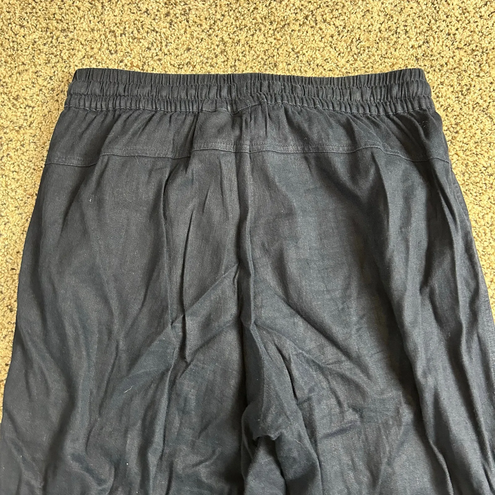 32 Degrees Cool Womens Linen Blend Pants Size Medium Blue Elastic Waist Comfort - Image 6